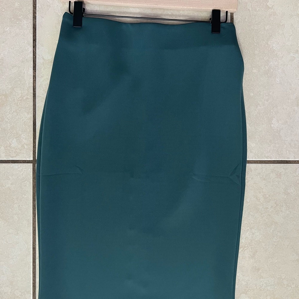 Catherine Malandrino Green Pencil Skirt Knee-Length Work